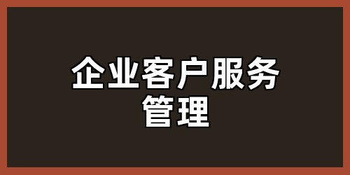 企业客户服务管理